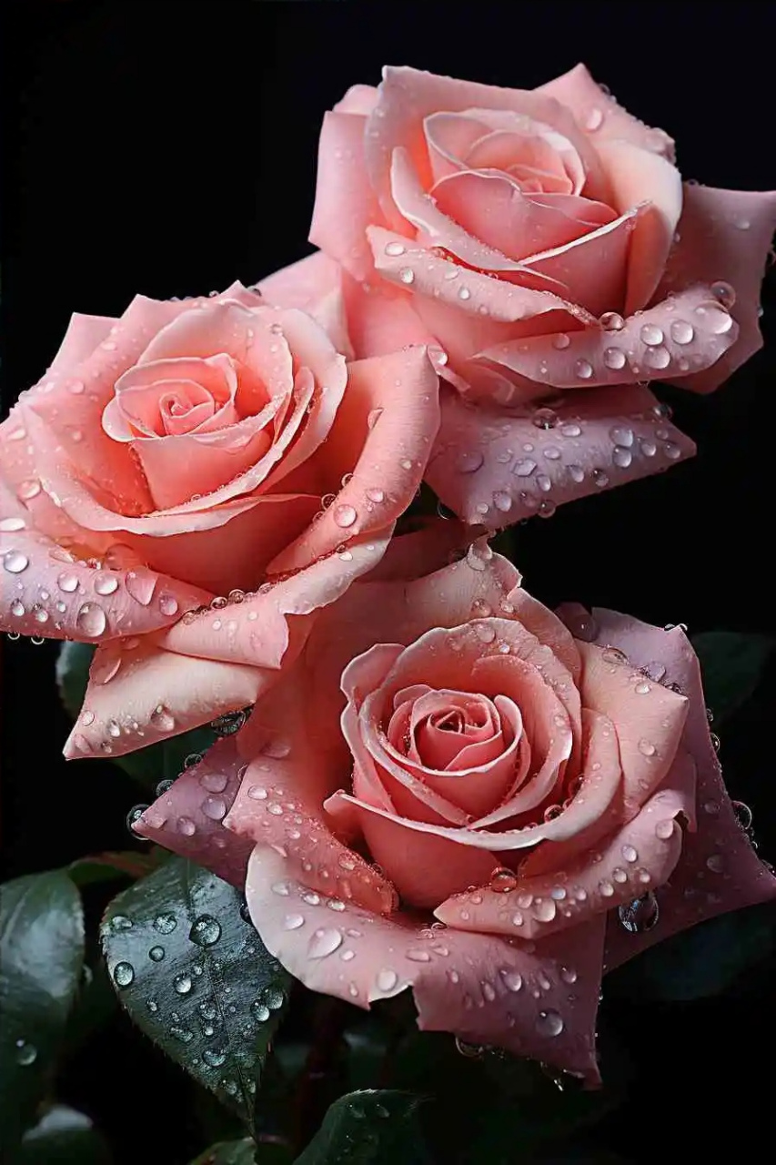 粉色玫瑰花#ai绘画# #我要上热门# #壁纸