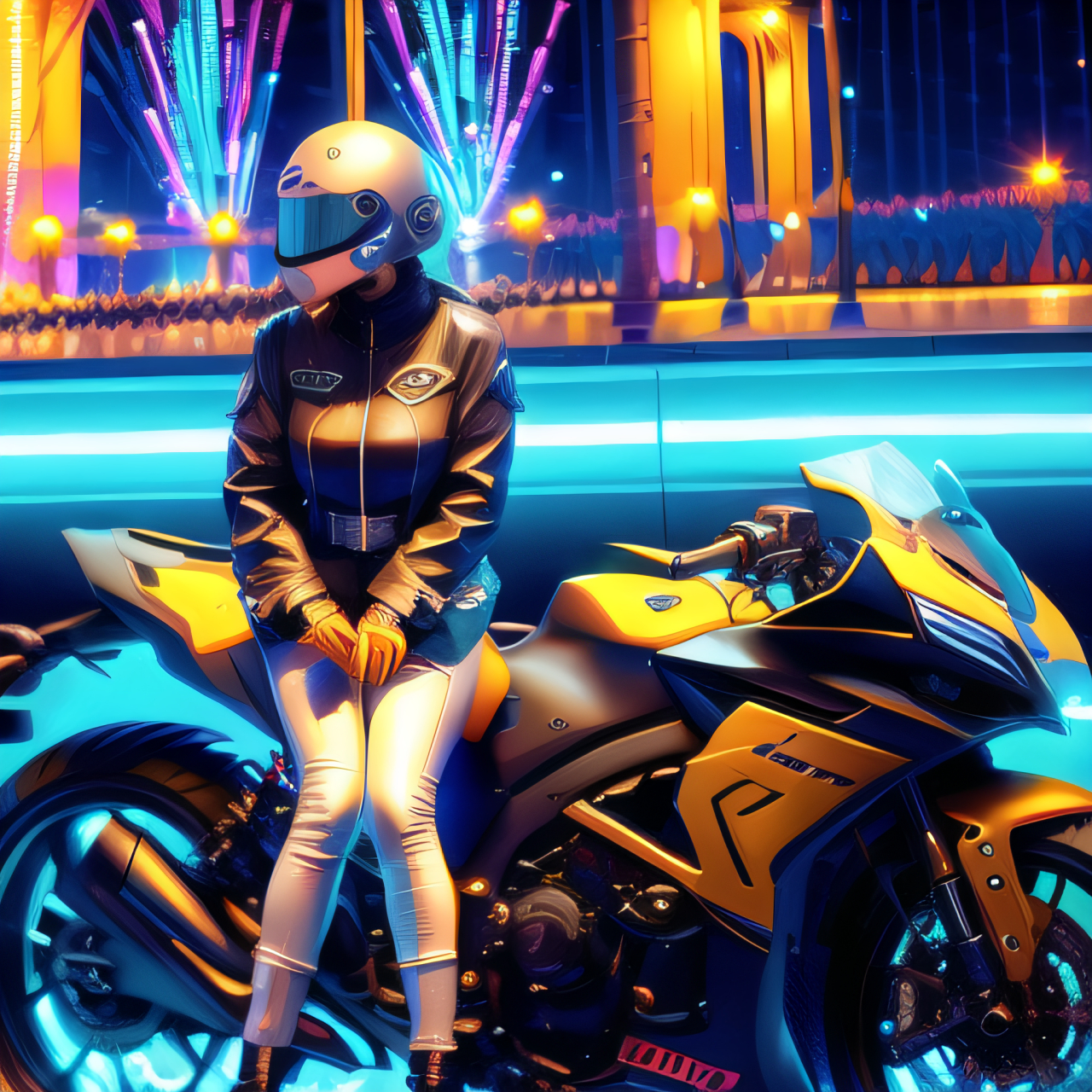 最近网上突然看到了很多赛博朋克风的机车小姐姐,真实飒出了天际,其中