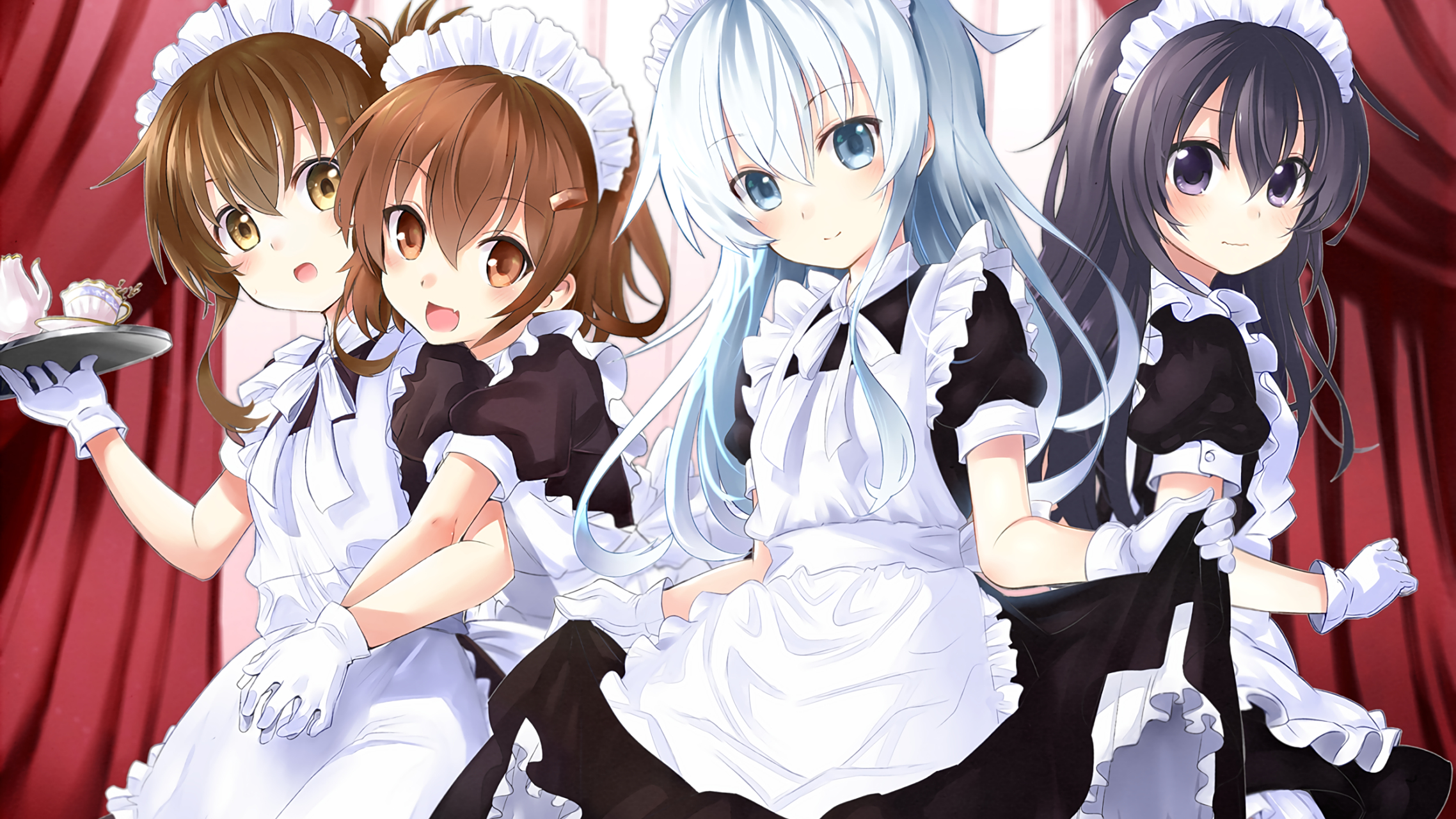 白毛萝莉女仆更可爱#二次元美图# #动漫美图