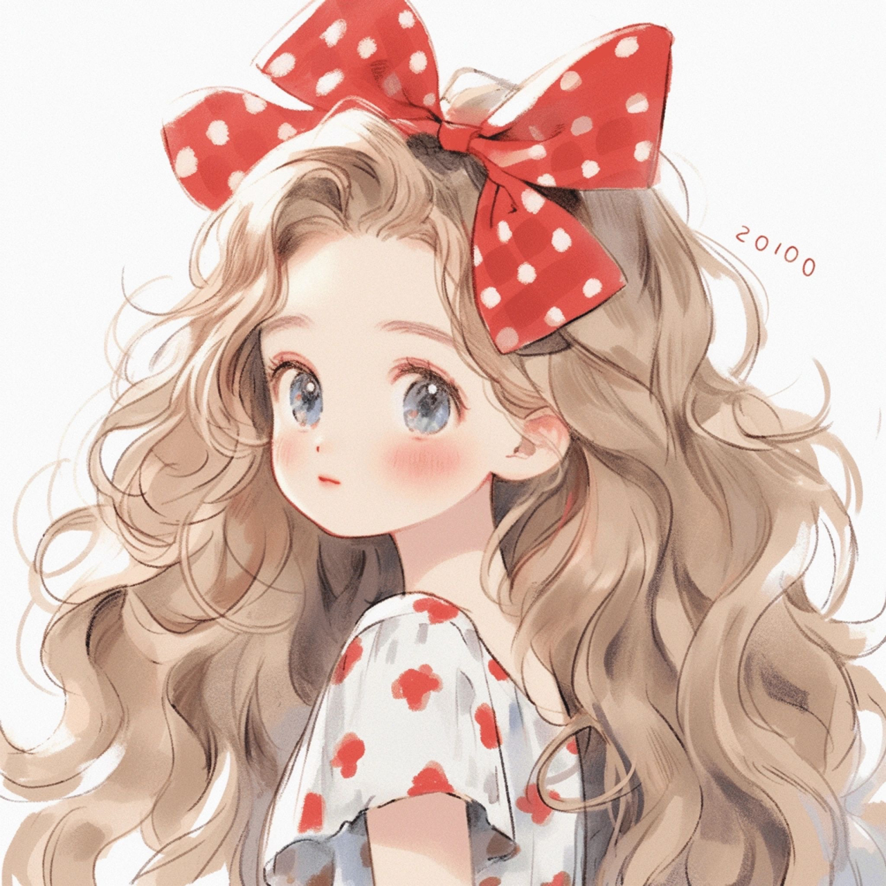 蝴蝶结女孩头像,太好看啦[心]#头像#