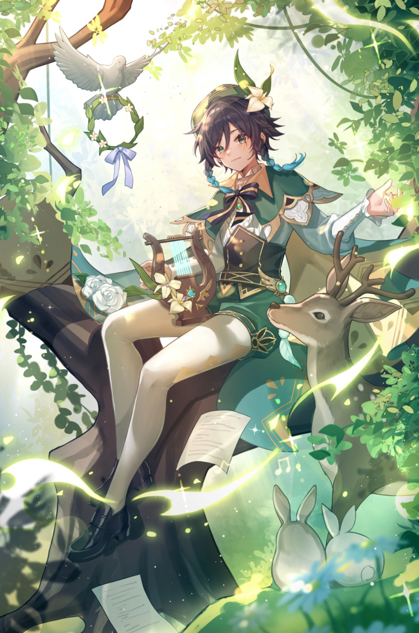 《原神》温迪同人图分享,作者:阿稳同学.#原神
