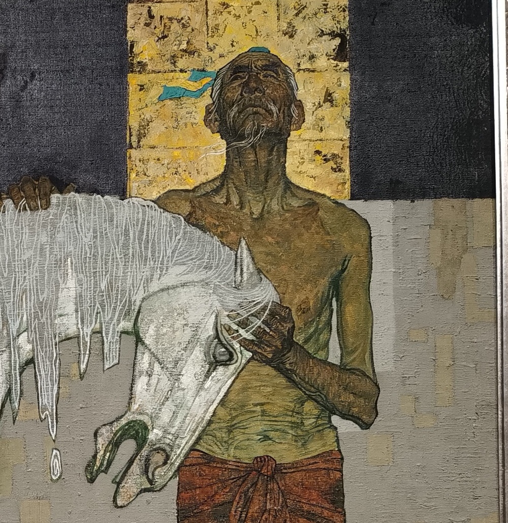 清华艺术馆欣赏王怀庆先生油画《伯乐》/徐景洲