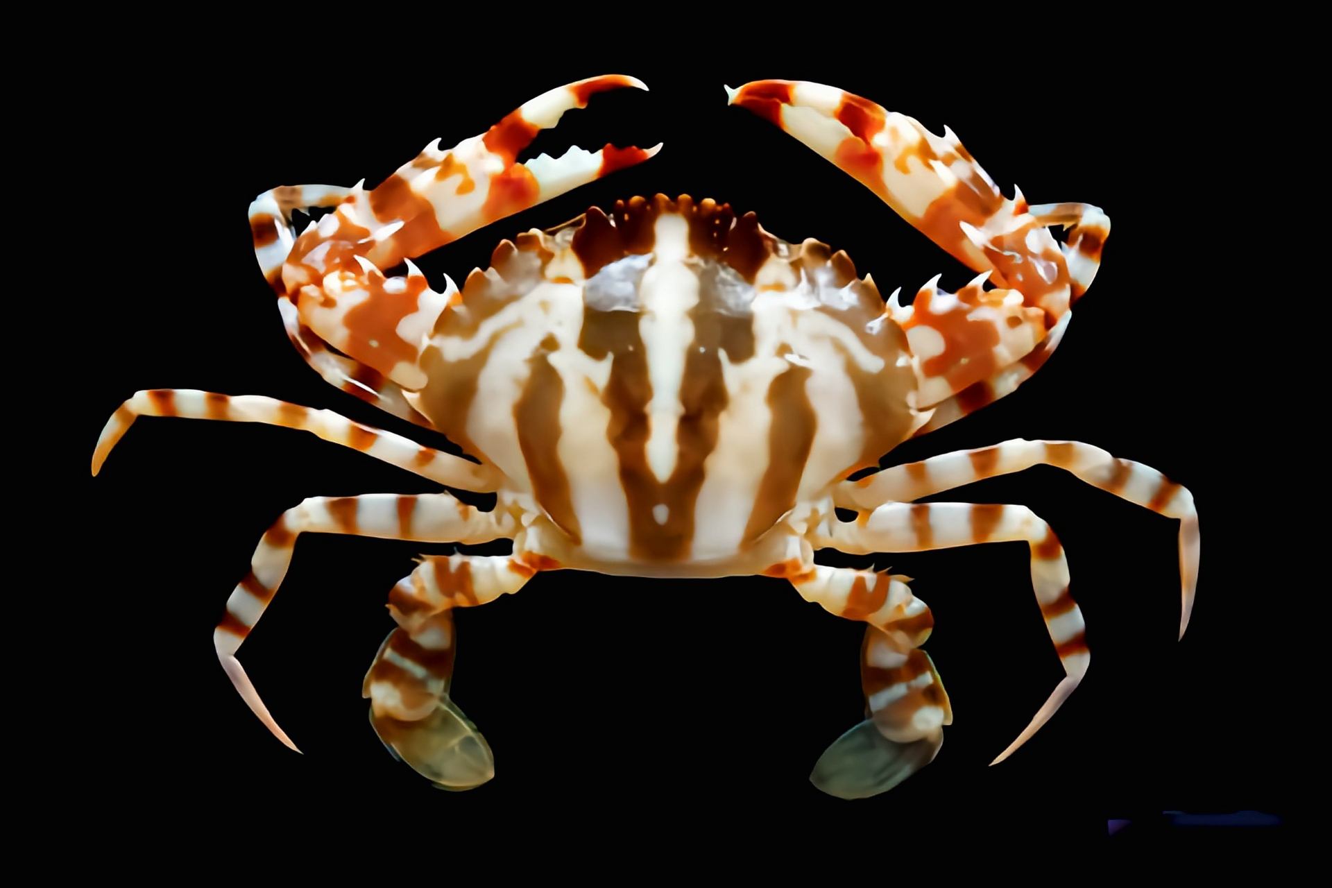 每天认识一种动物——十字蟹 十字蟹别名花纹石蟹,原产于太平洋至印度