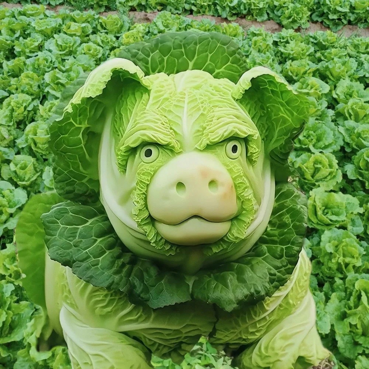 猪拱白菜图片现实图片
