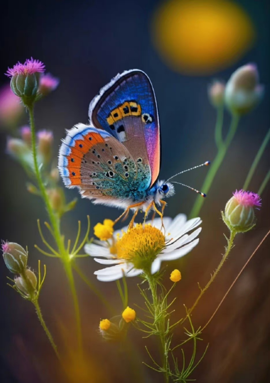 "  蝴蝶花间自在飞 …  " 67生将彩云翼,花间翩翩飞.