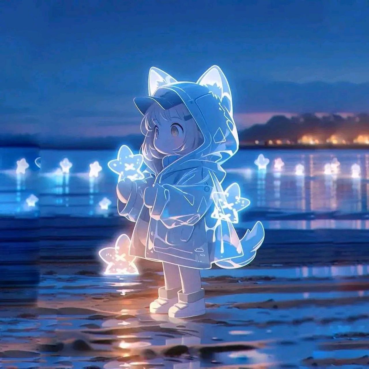 散发着荧光的小可爱头像,戳一戳你的心