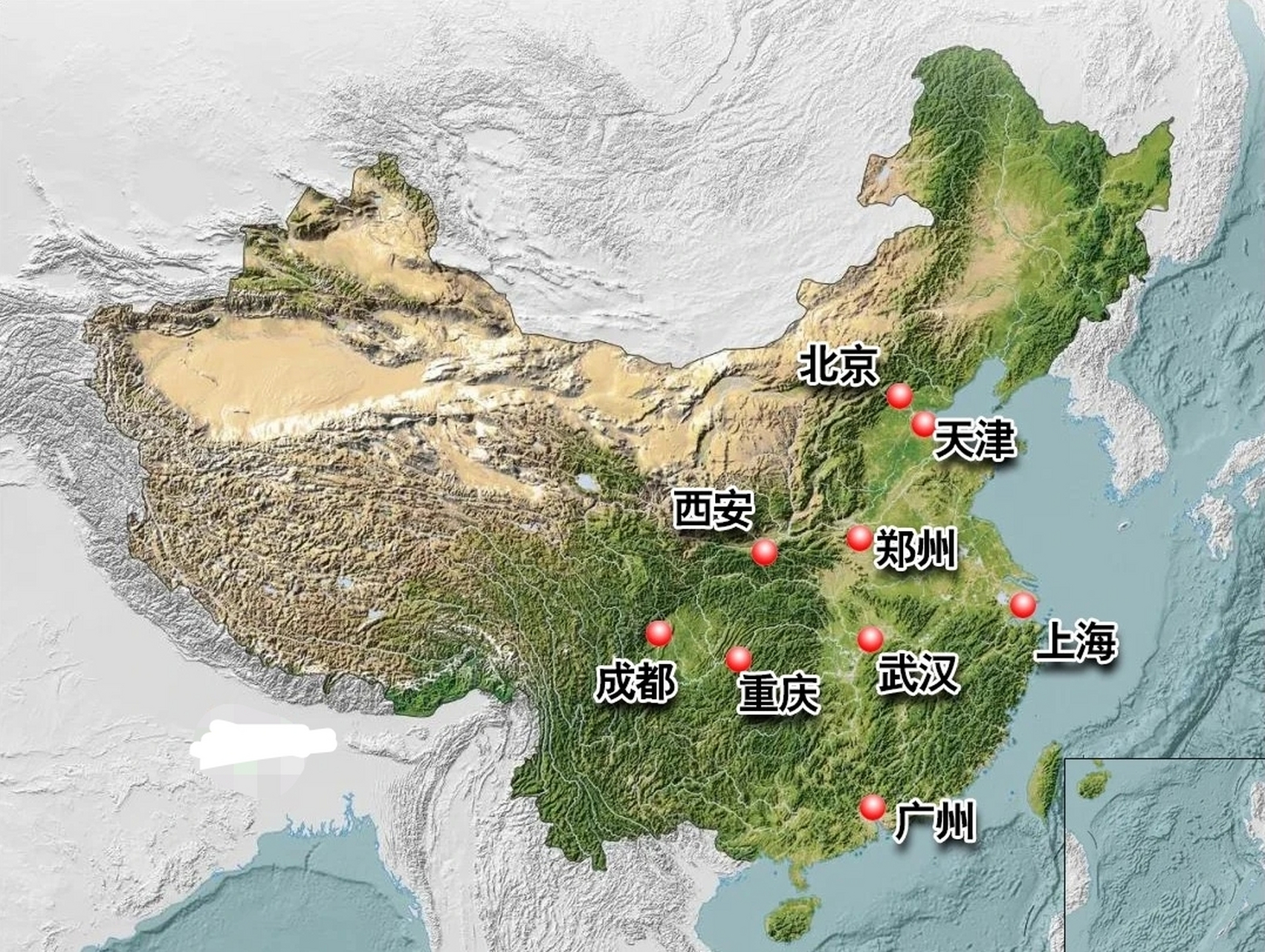 中国九大中心城市!