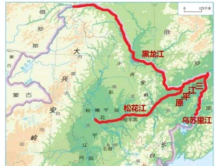 三江平原地理位置图图片