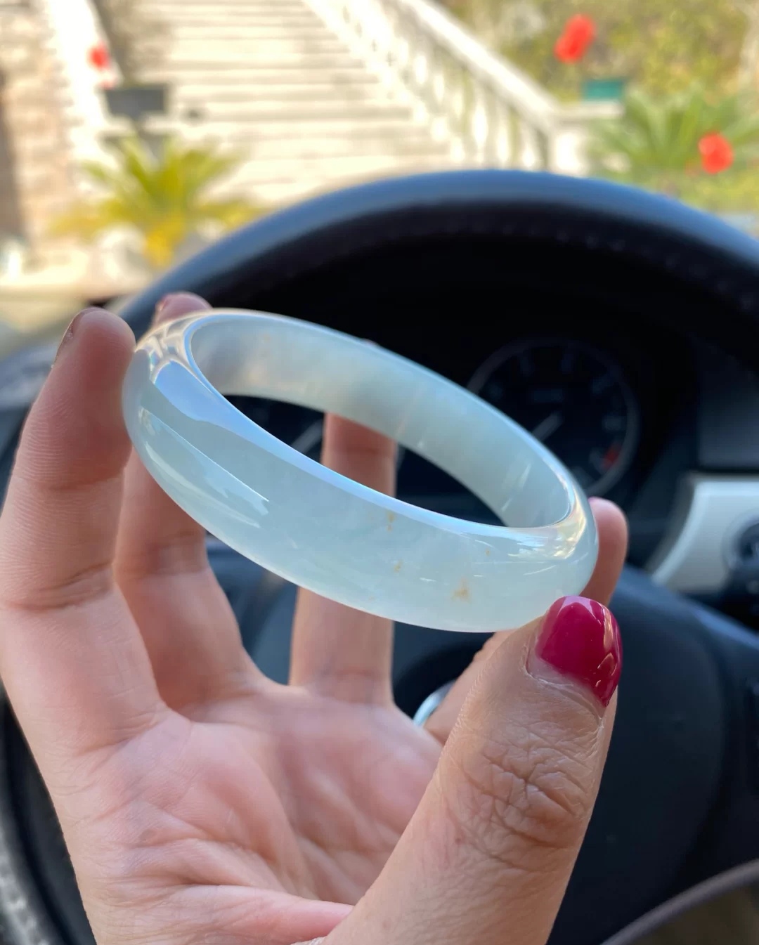 白冰种天然翡翠手镯就好看