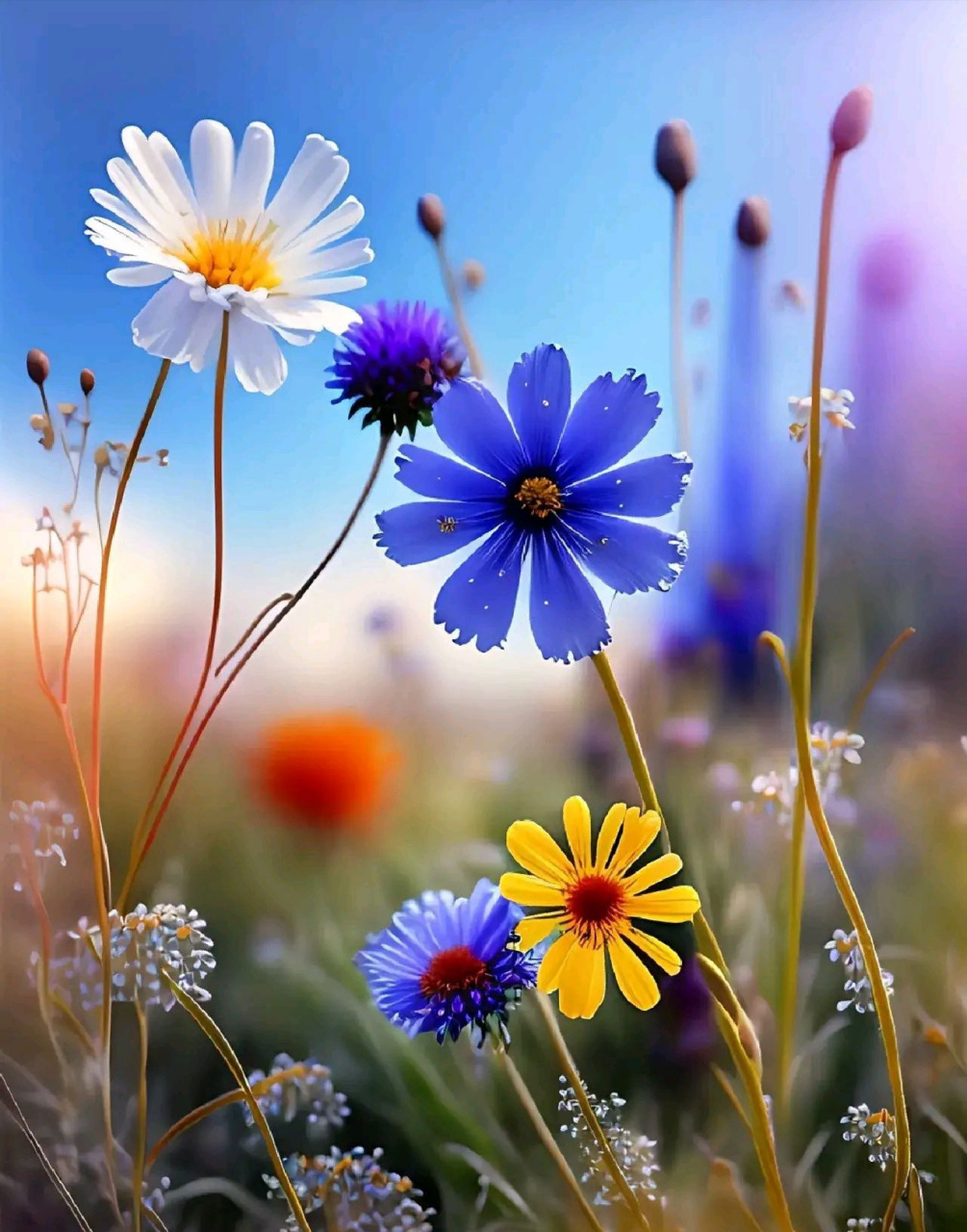 ai 美图秀:花海拾遗,野菊生香