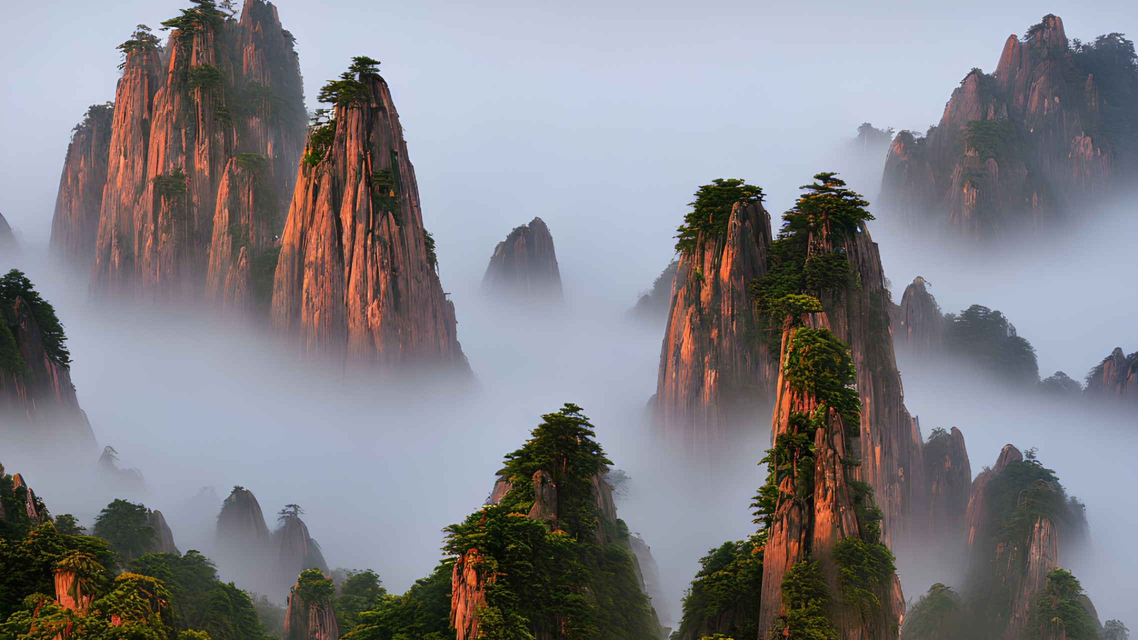 黄山四绝:怪石,云海,奇松,温泉,这些景点都非常壮观,值得一看!