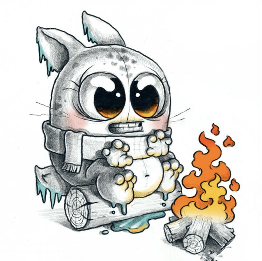 彩铅作品分享—怪兽