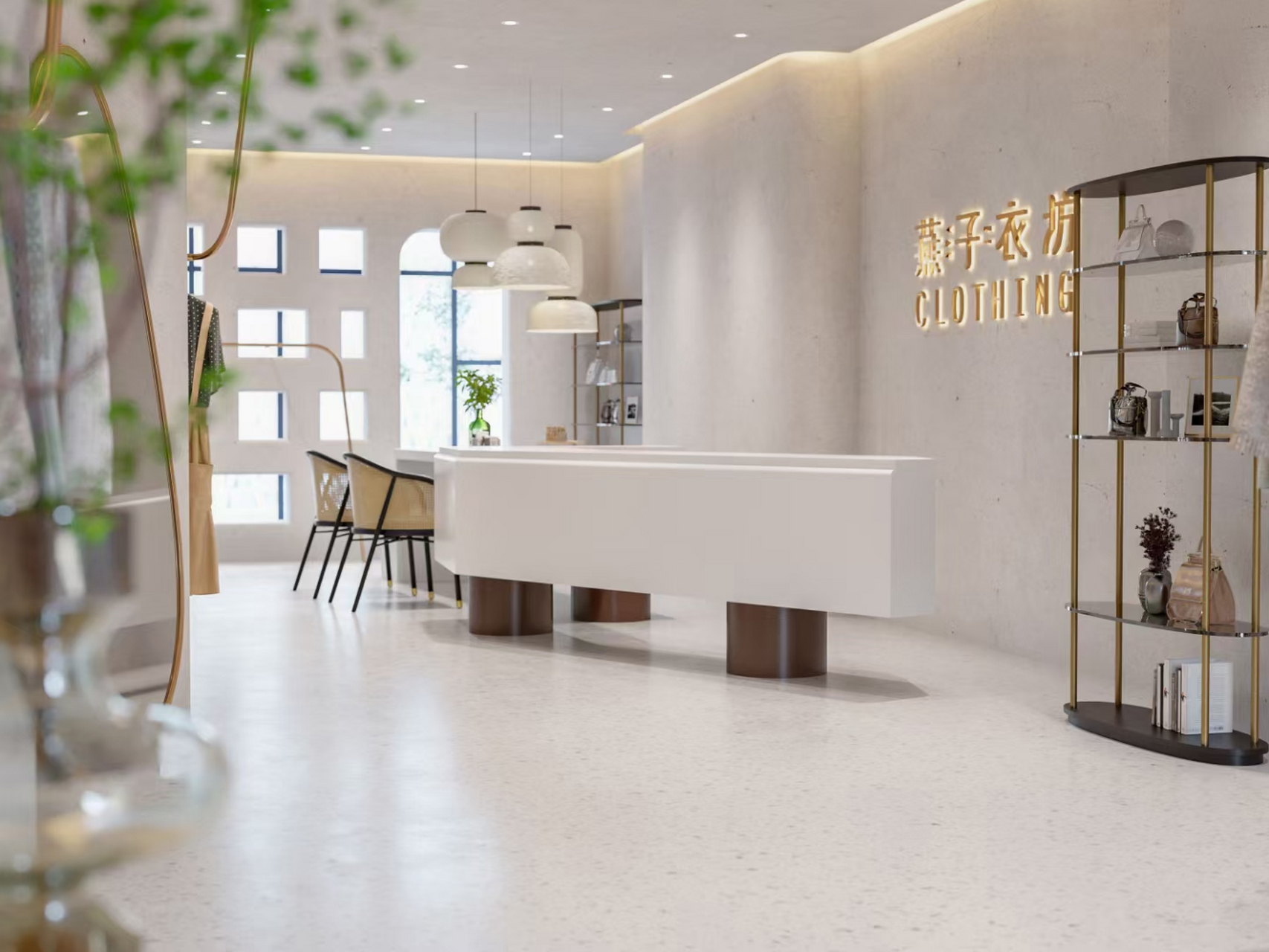 今天给大家分享一套 服装店装修设计效果图～ 【图源网络】 #合肥店面