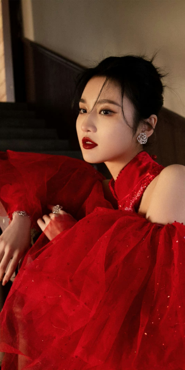 张慧雯# 红色旗袍,民国千金
