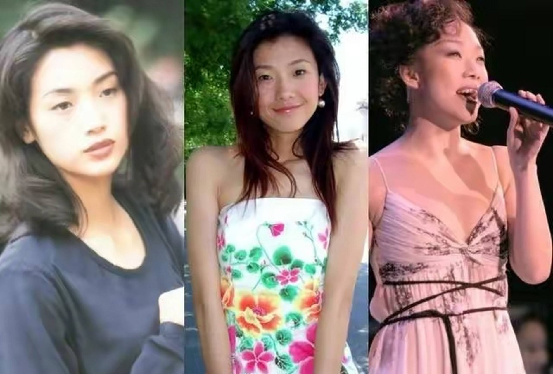 吴倩莲, 林忆莲,倪景阳她们三人是清一色的单眼皮美女,气质清冷又独具