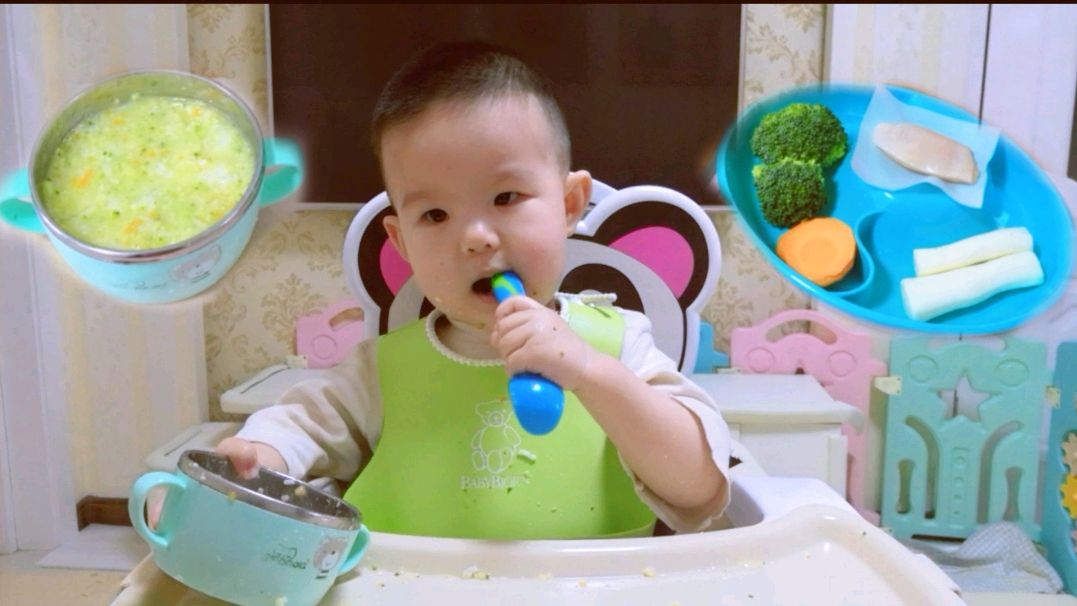 健脾养胃的山药鸡肉粥来啦,营养美味,猪宝一碗没够喝