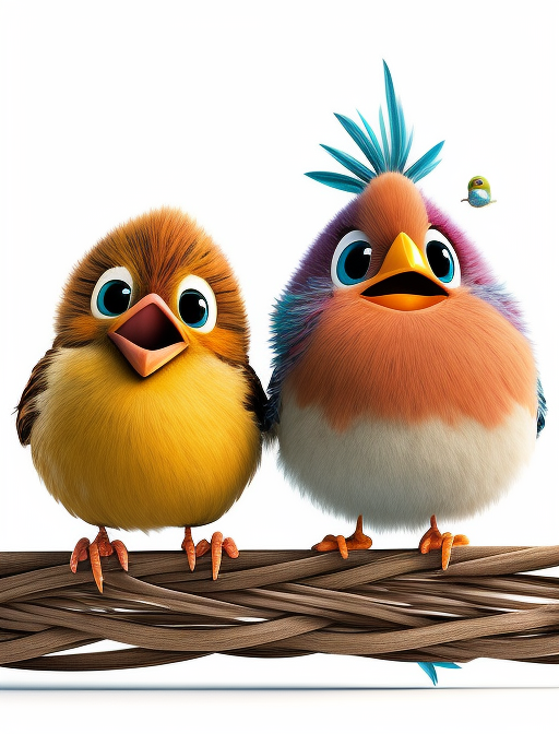 一对可爱的小鸟头像壁纸背景图多张精选