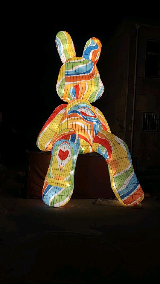 花灯兔子造型,花灯兔子灯,兔年花灯厂家,花灯厂家,彩灯灯会厂家,花灯