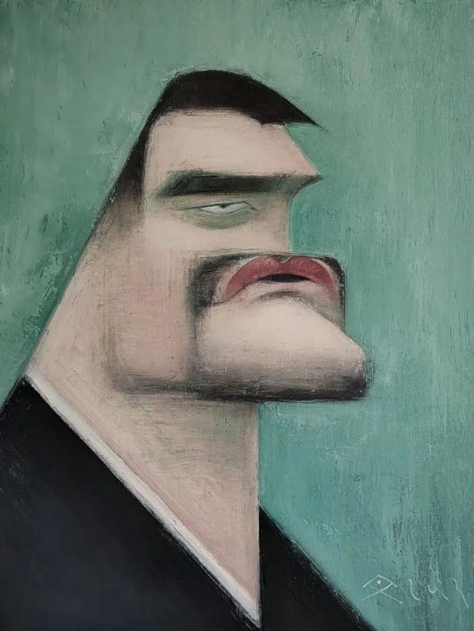 尽管看起来比较抽象, 但其实都抓住了每个人的突出特征, 这9张肖像画