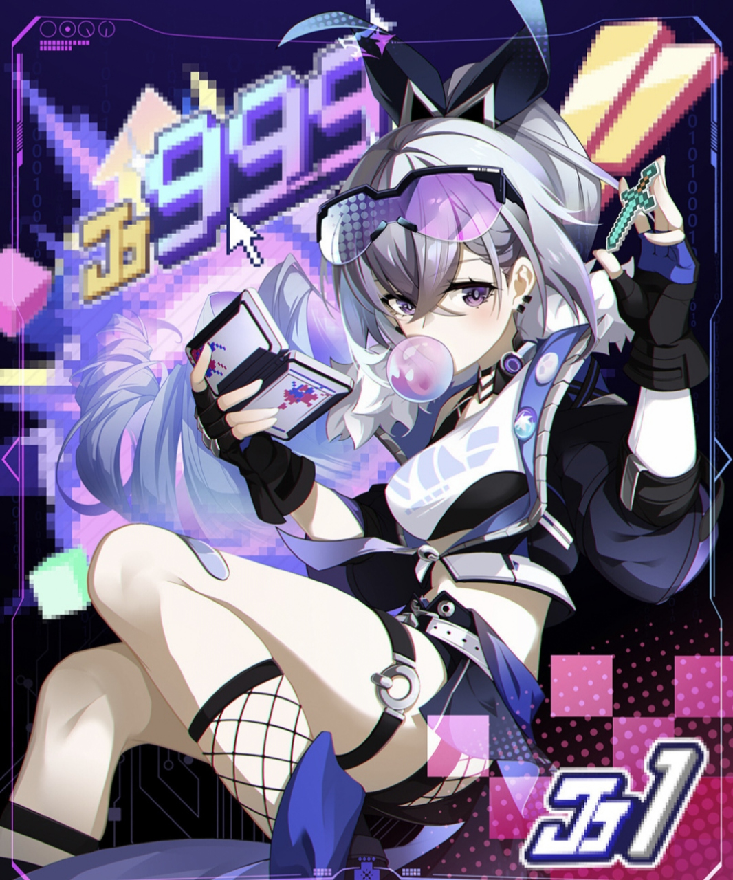银狼 画师:原子dan,七言不绝诗