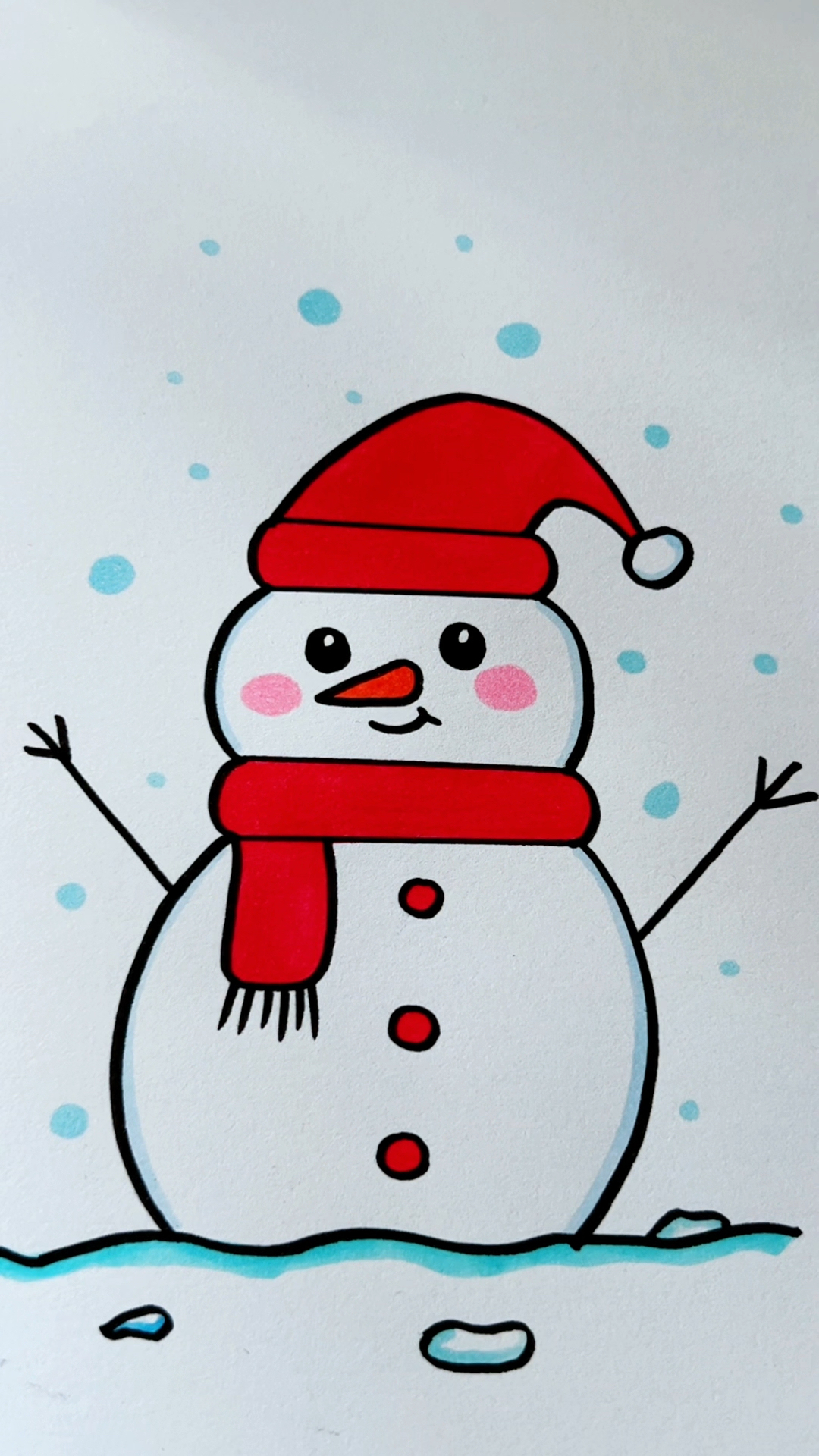 雪人这样画,学不会你打我