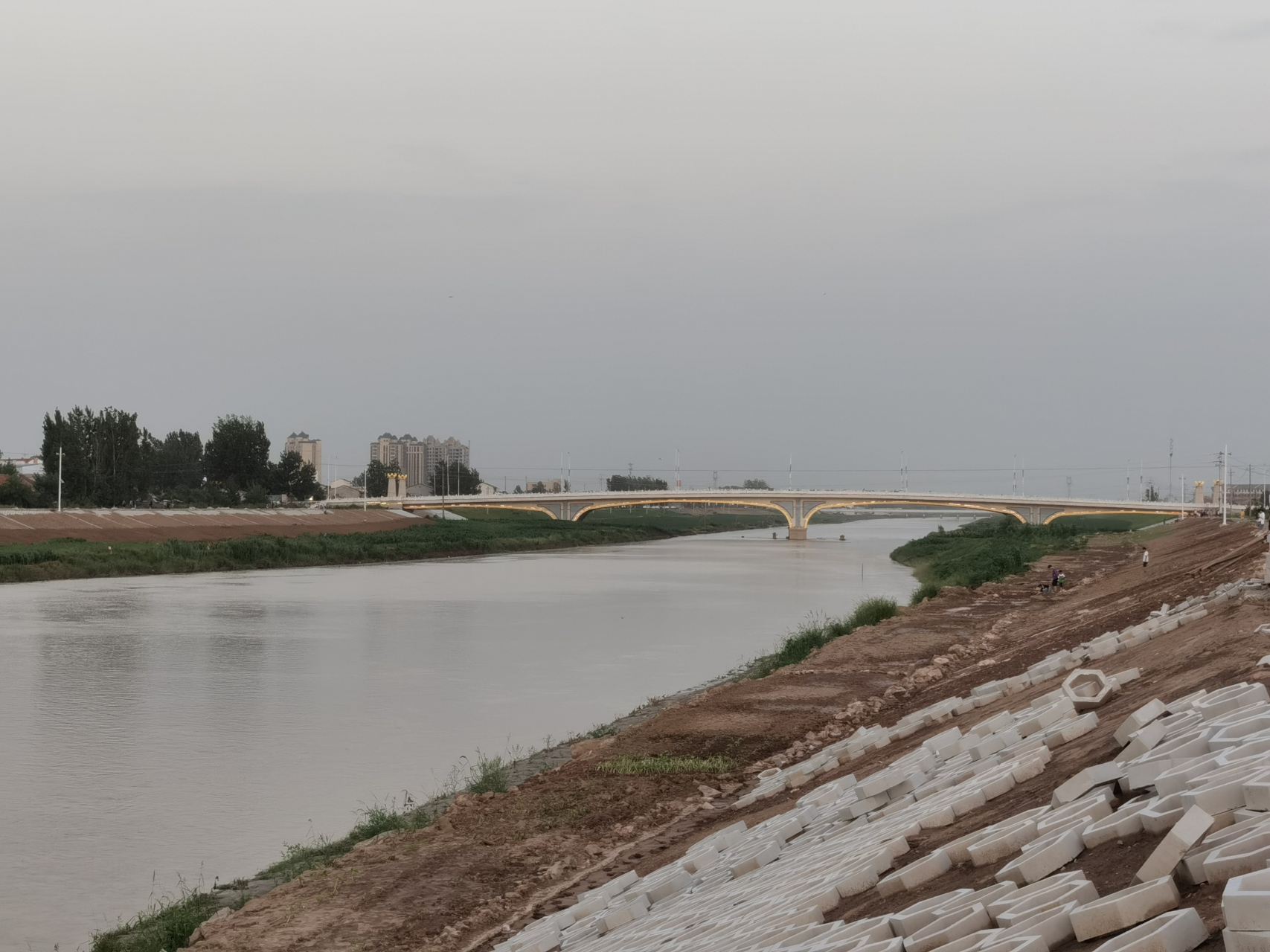 扶沟县:在建贾鲁河大桥