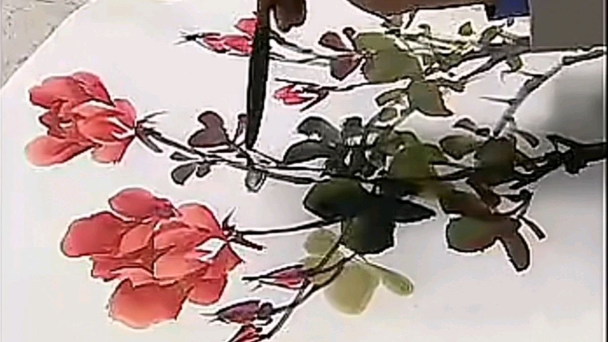 跟画家徐湛老师学画月季花