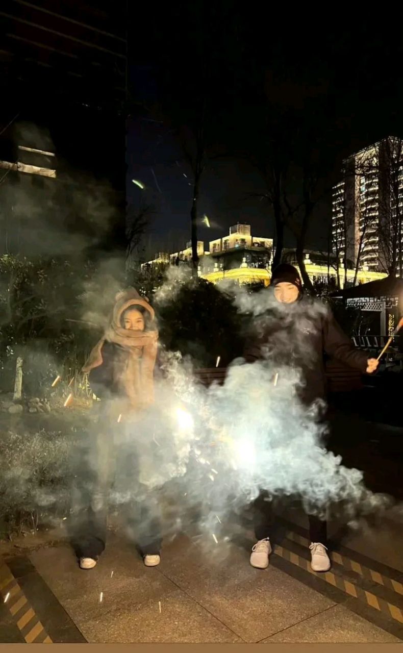 三星太子李智昊和小公主李元珠,放烟火过春节!