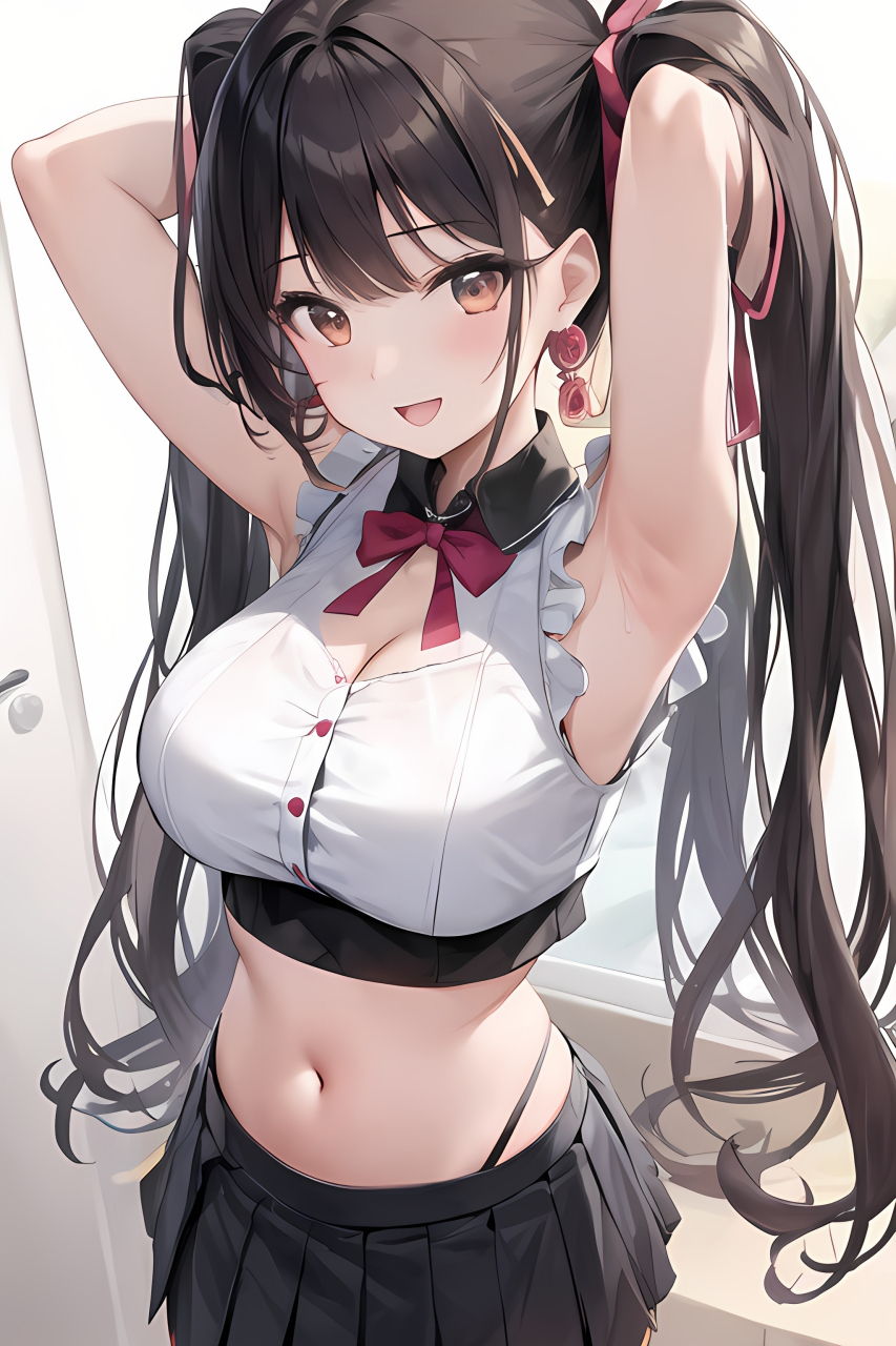 al绘画# 第125期 双马尾运动系少女