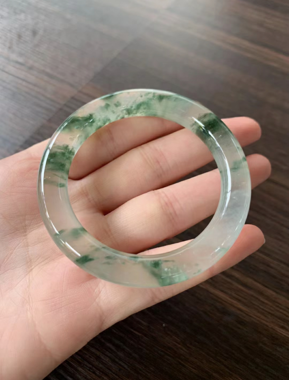 冰飘花翡翠手镯#翡翠# #传统文化# #翡翠手镯