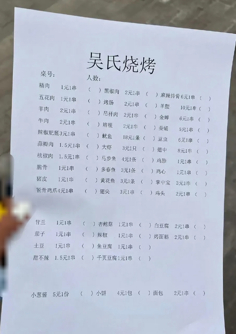 淄博烧烤能火不是没有道理的,看看这烧烤菜单就知道了,良心价啊!