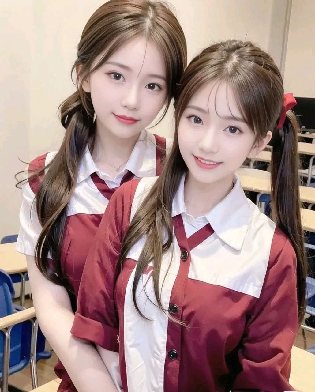 双胞胎 美女,养眼加倍!