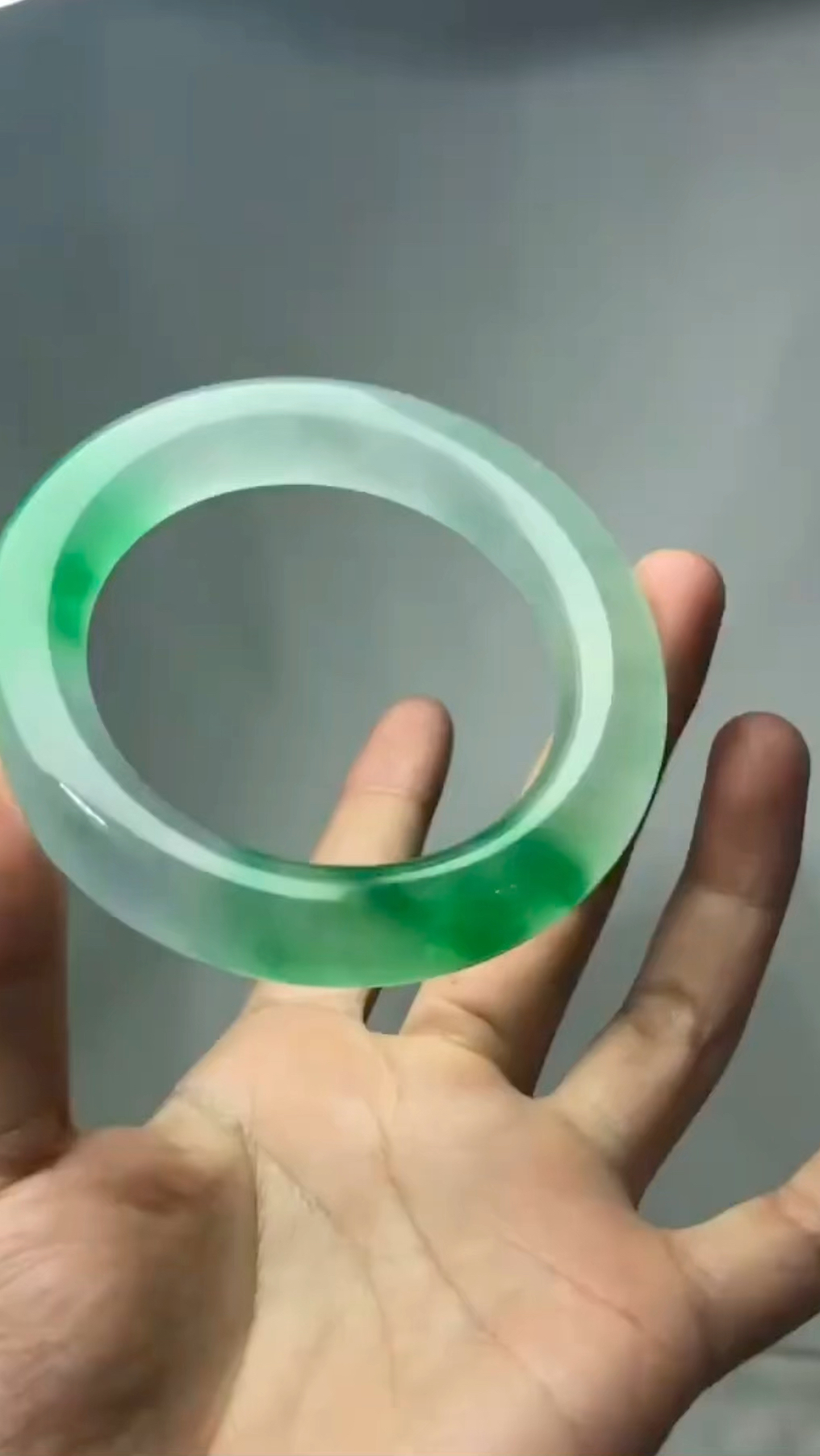 高冰飘阳绿手镯分享!