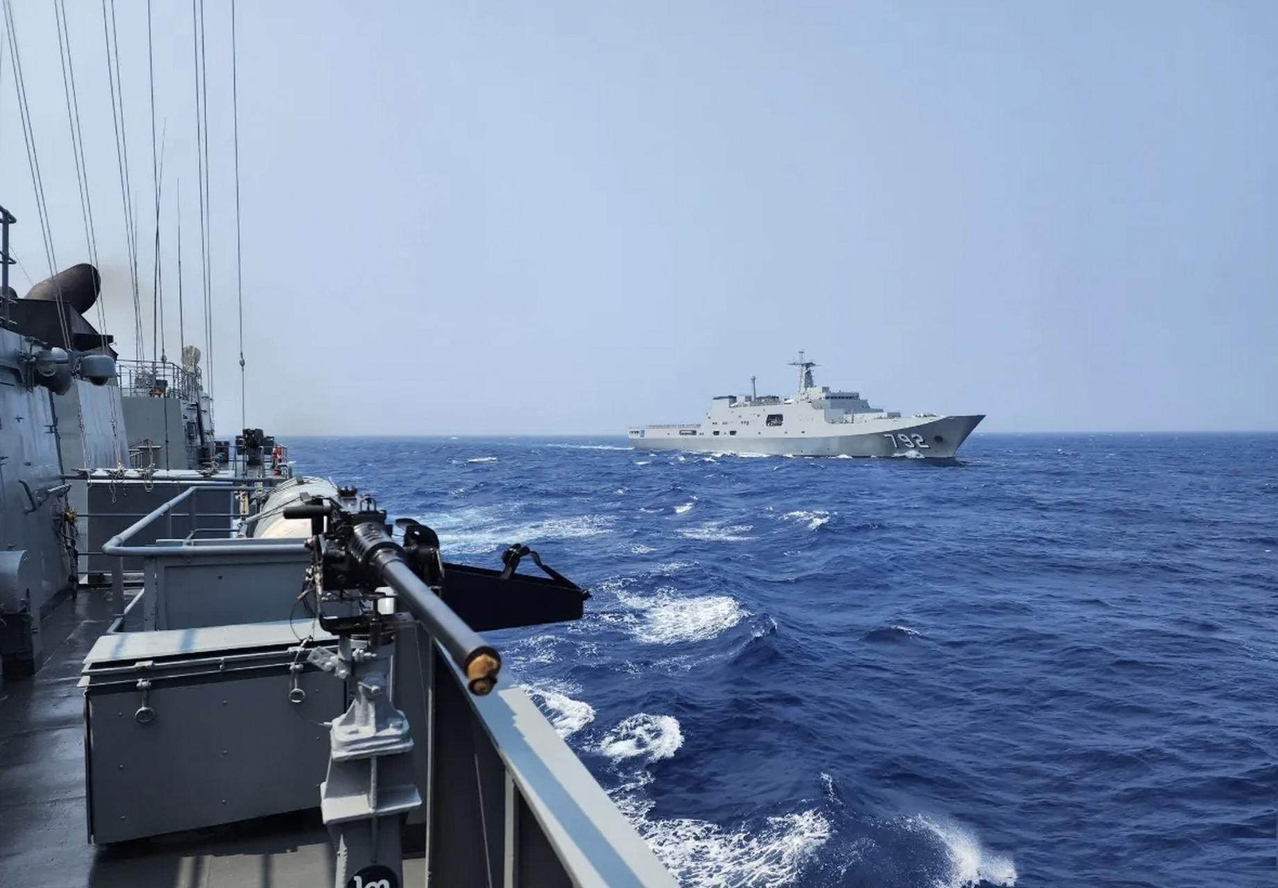 4月21日,中国建造的泰国海军北大年级那拉提瓦号近海巡逻舰,在中国