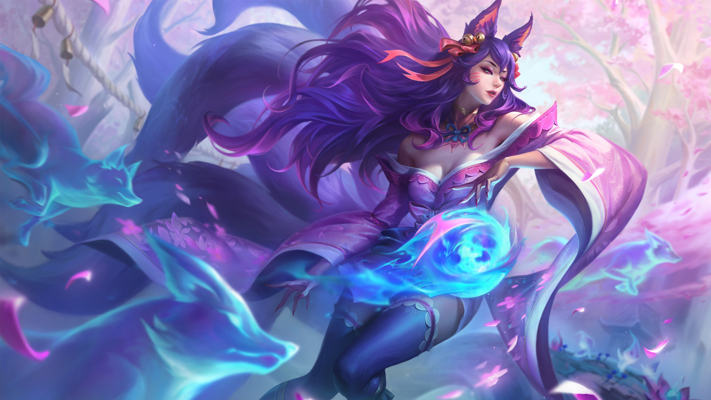 分享一波灵魂莲华臻彩皮肤原画. 阿狸,薇恩,永恩. #英雄联盟