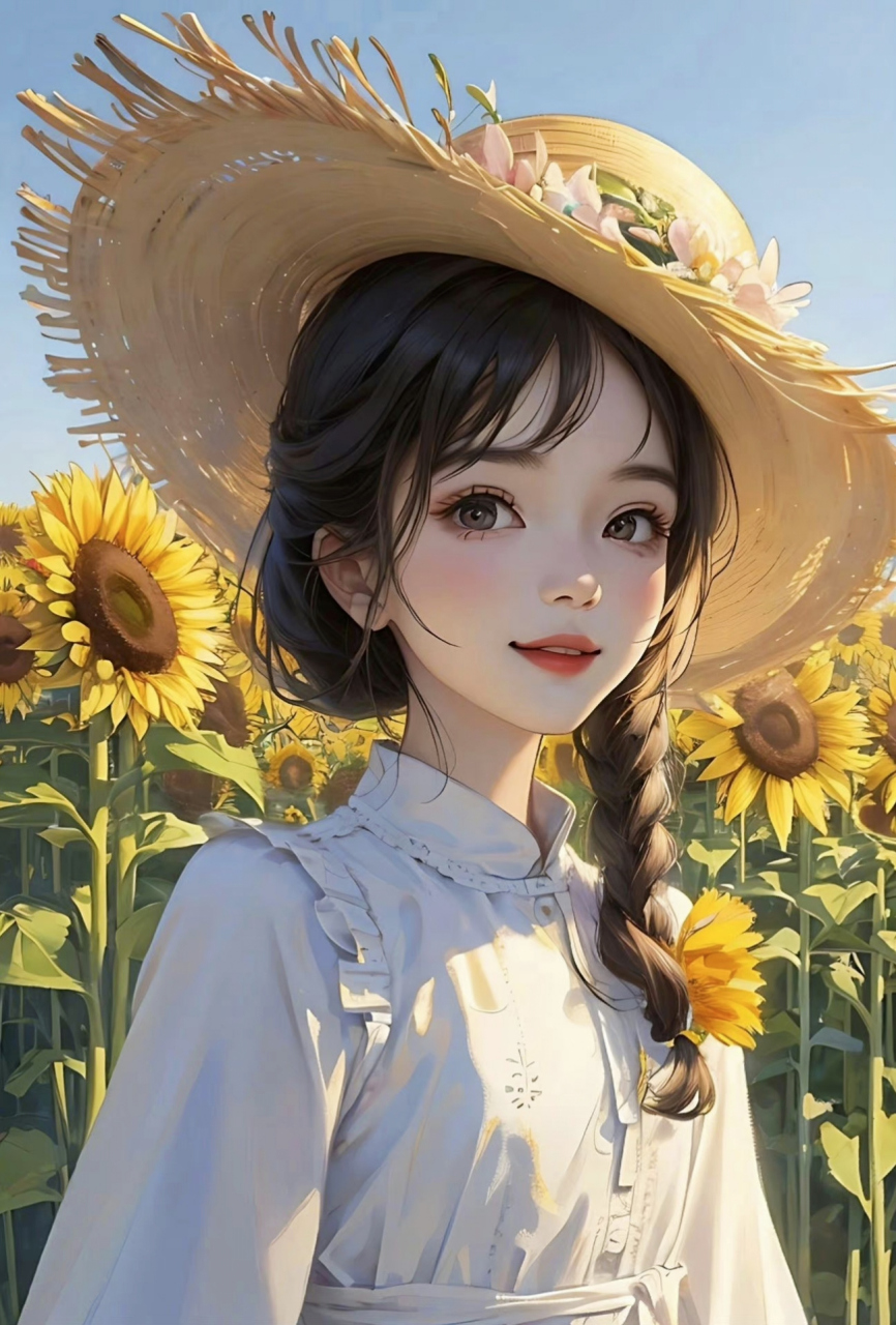 向日葵女孩头像