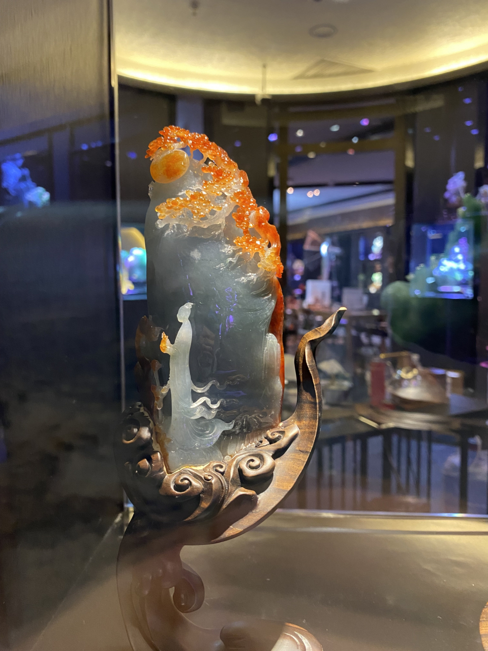 这泼天的富贵啊90有种有色的天然翡翠玉雕|||翡翠玉雕摆件,都是收藏