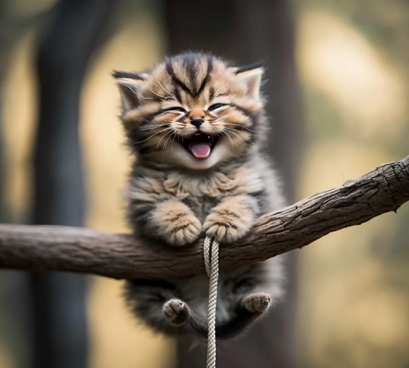 得意忘形的小猫咪