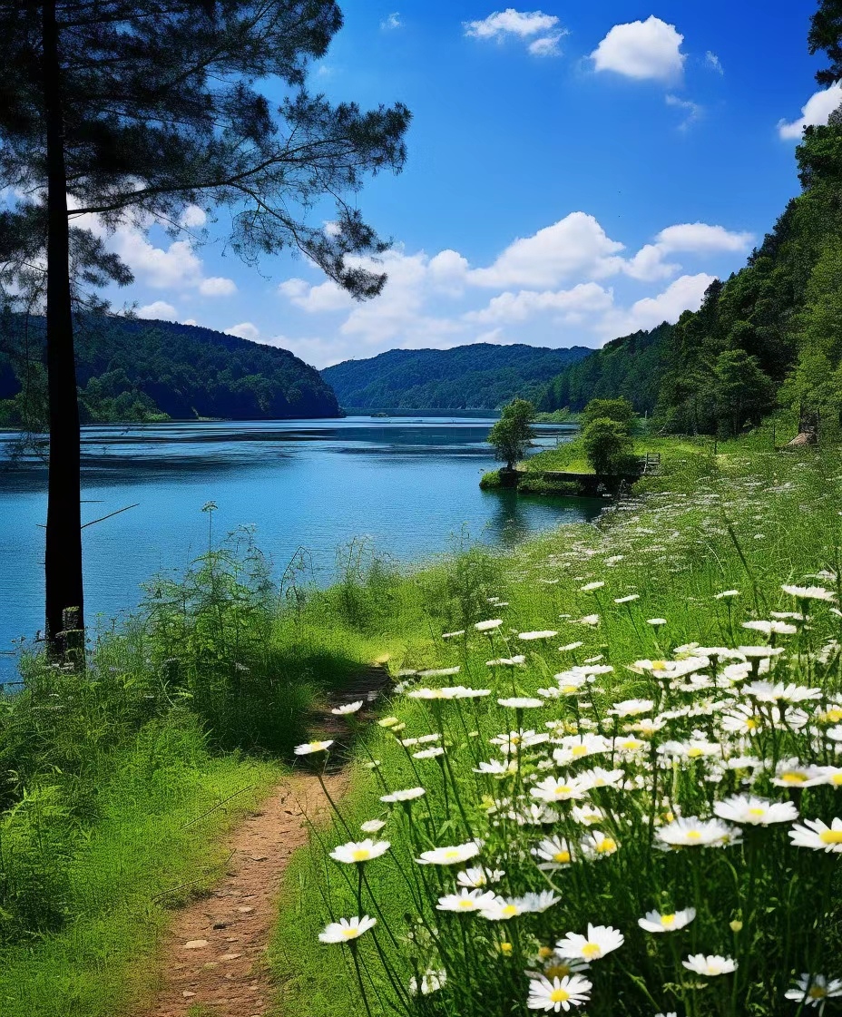 草原河流的美丽风景,如同大自然的珍宝,让人们流连忘返