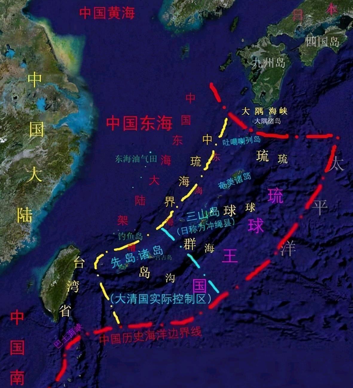 琉球群岛地形图图片