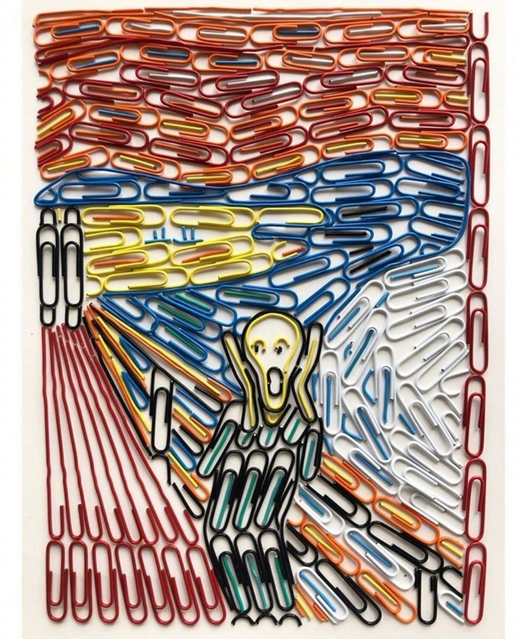 曲别针画:蒙克《呐喊》[惊恐]