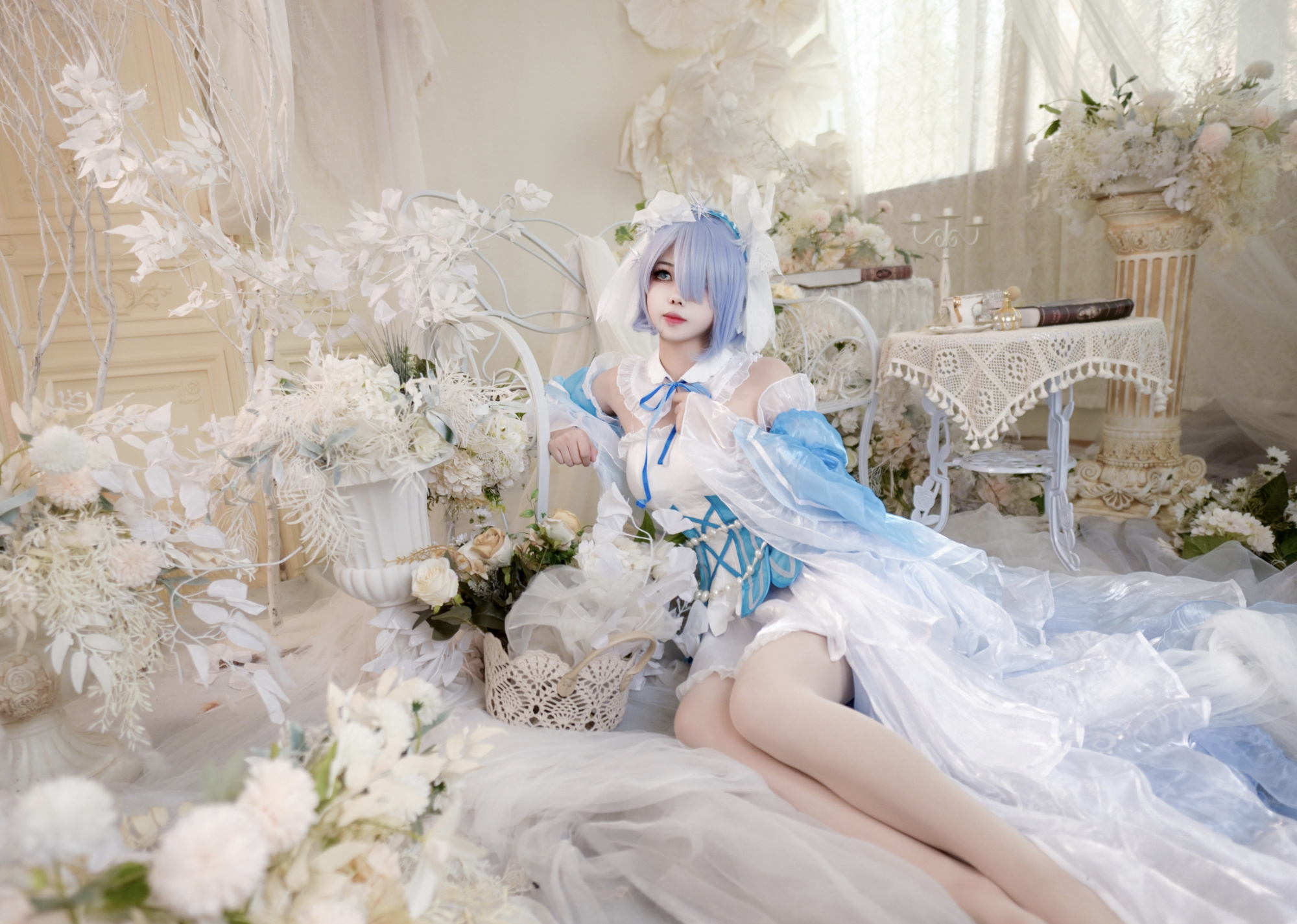 雷姆花嫁cos,coser小姐姐的腿,是不是太长了一点?