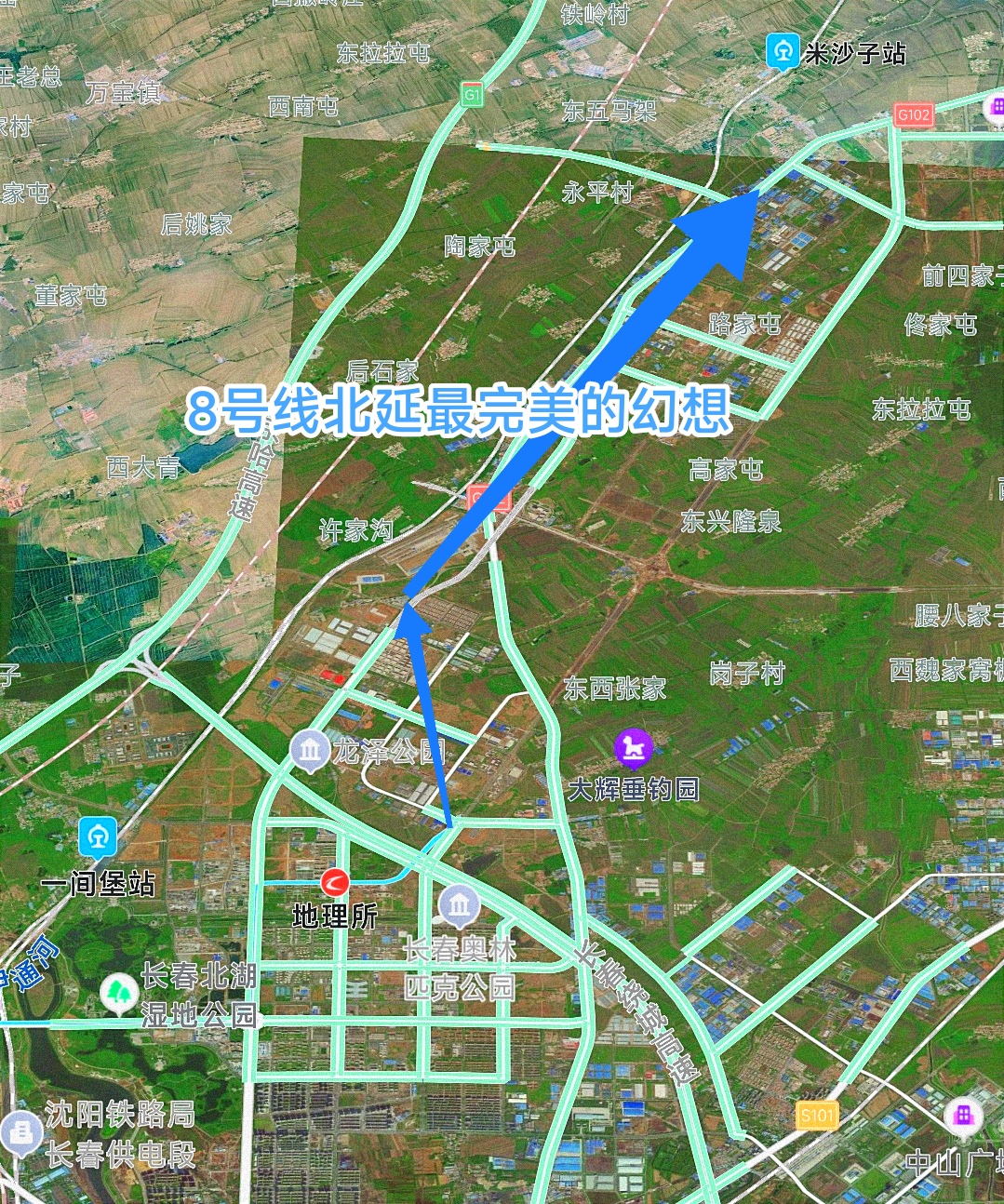 长春地铁8号线规划图图片