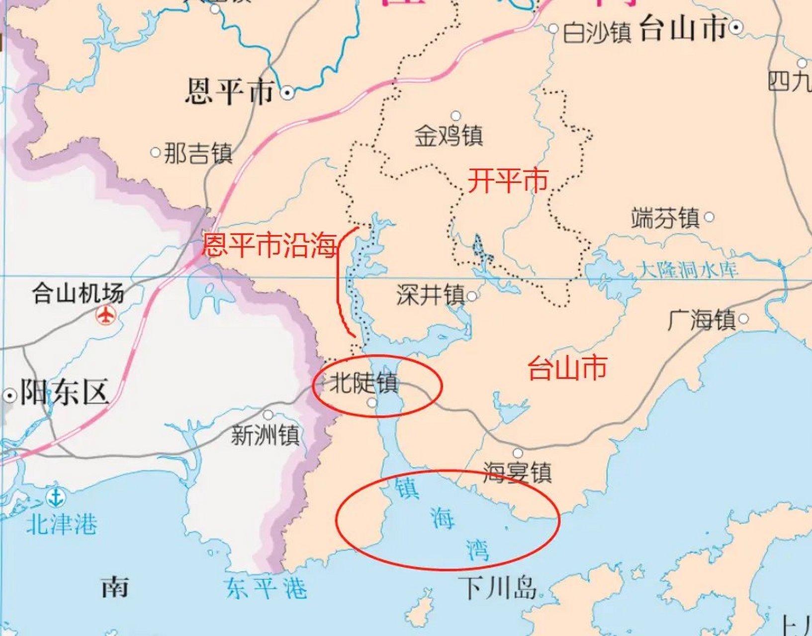 台山市北陡镇地图图片