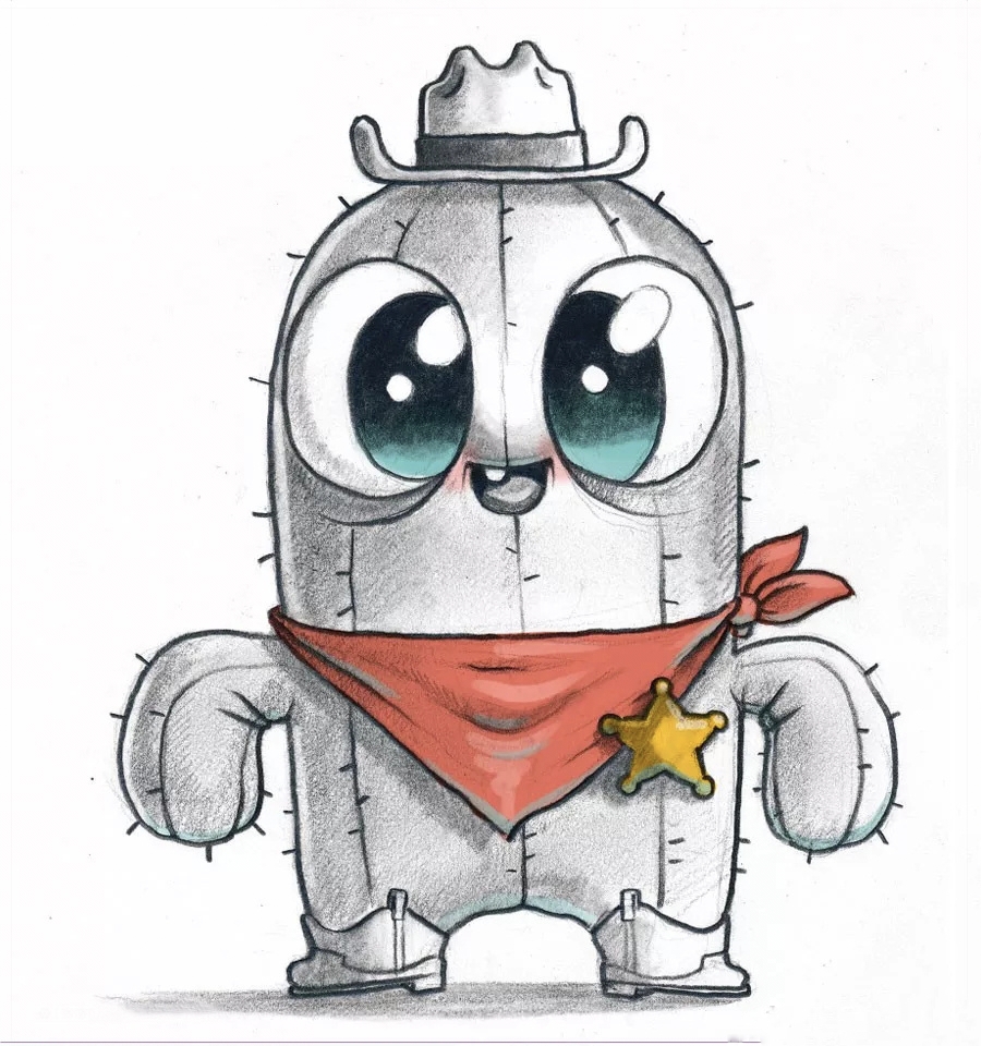 彩铅作品分享—怪兽