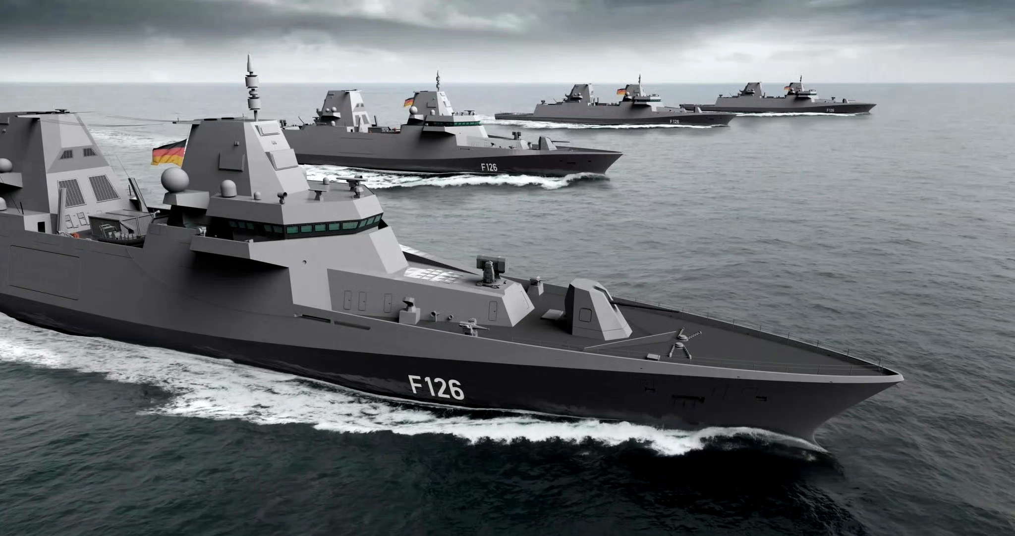 舰船欣赏:德国海军 f126护卫舰 想象图