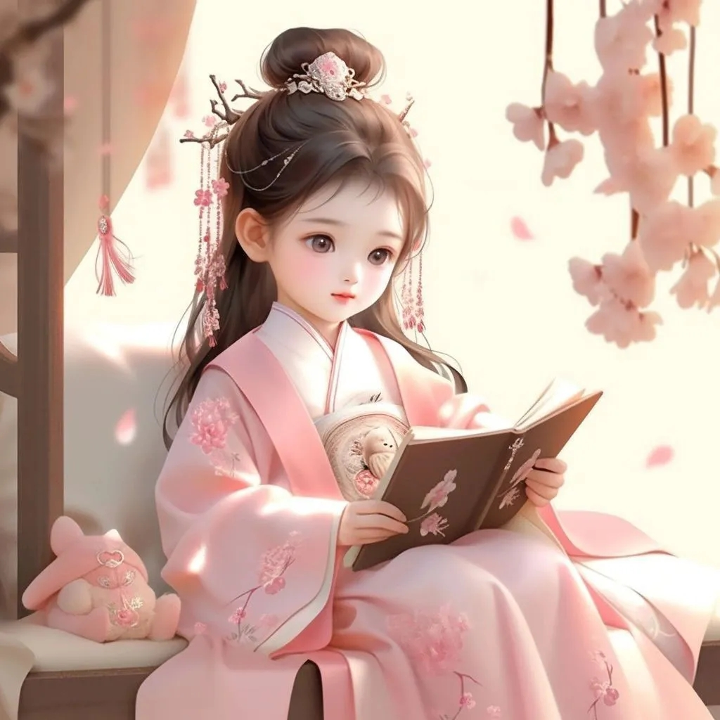 古风q版读书小姐姐头像