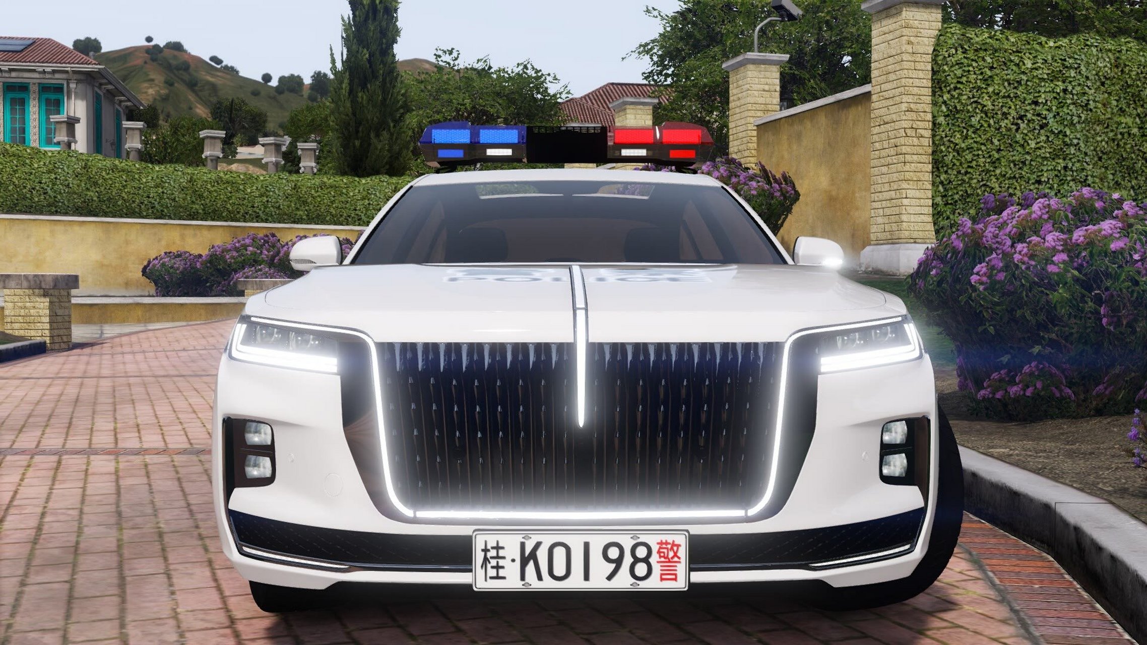 gta5:红旗h9-警车上线#游戏# #模拟驾驶