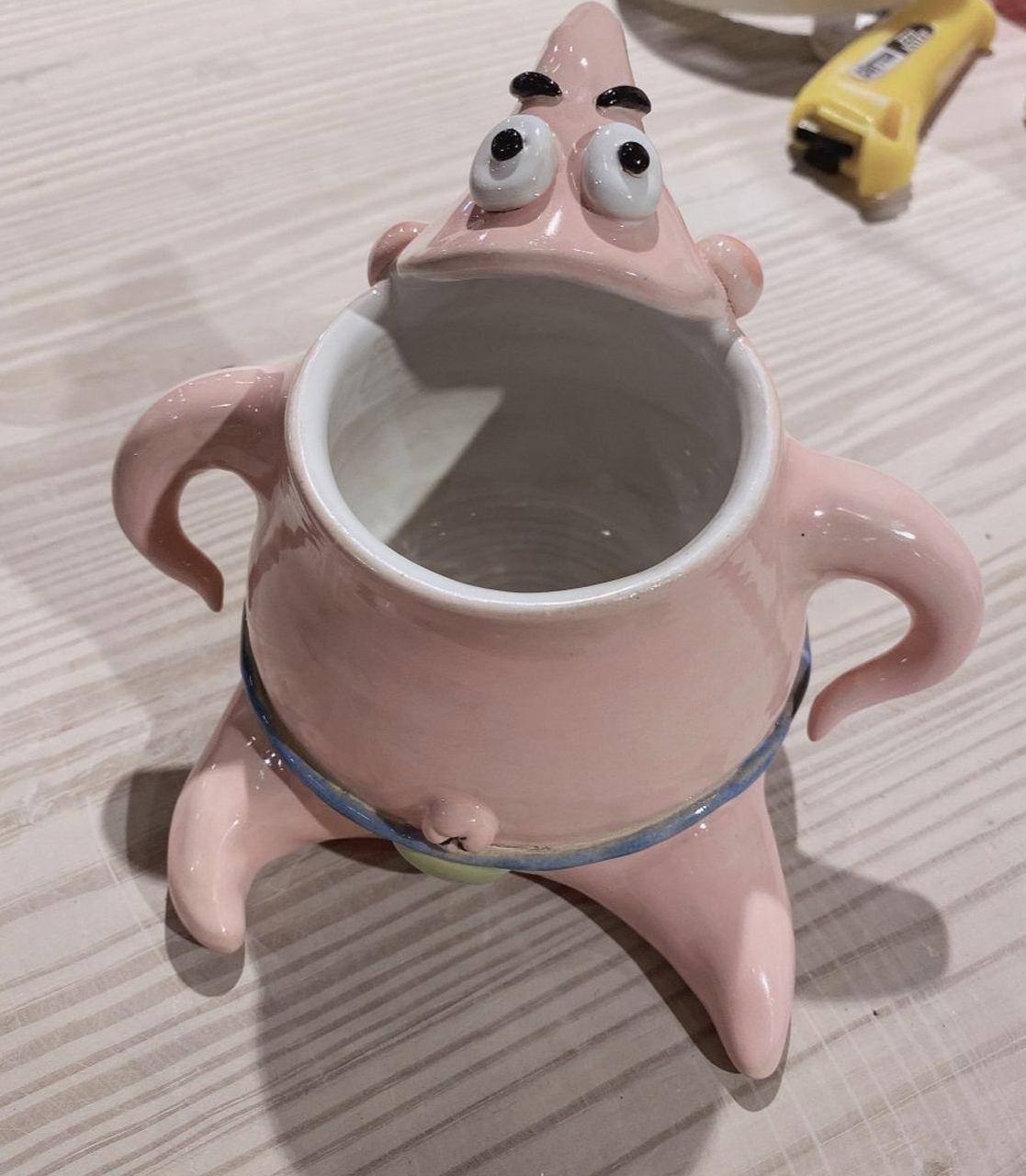 派大星创意杯子,纯手工制作,独一无二哦!