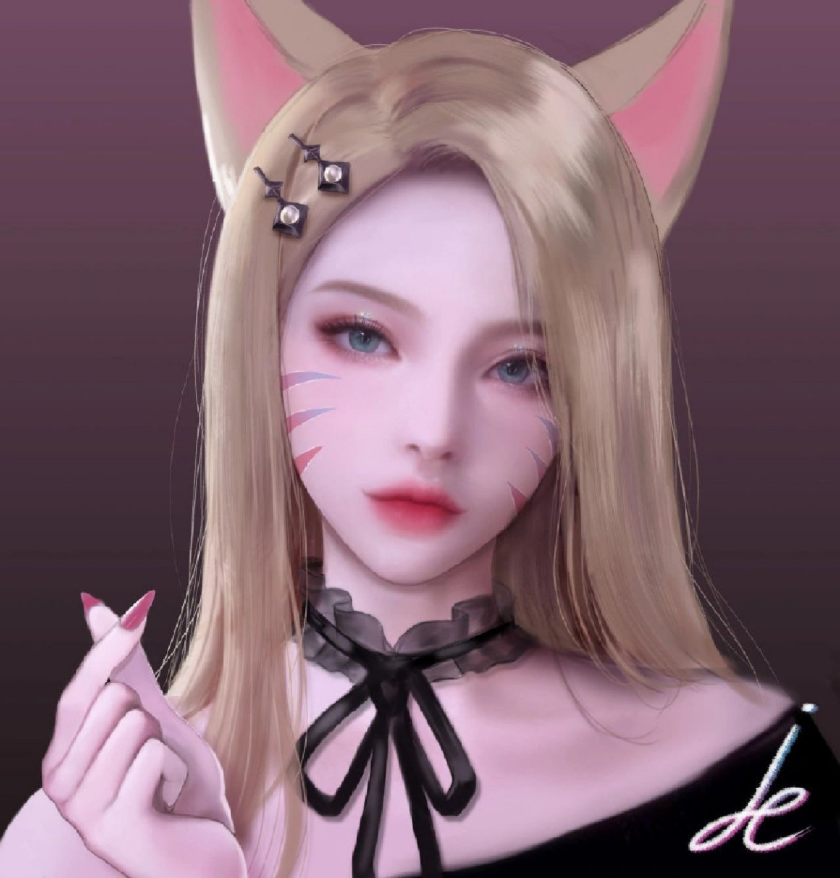 英雄联盟lol九尾妖狐阿狸头像壁纸分享|||插画师:twi pin__ker#助我上
